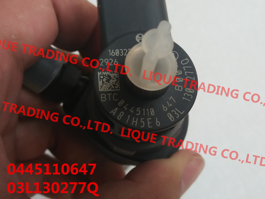CHINA Inyector común 0445110647, 0 445 110 647 del carril de BOSCH para VOLKSWAGEN 03L130277Q 03L130277J, 03L 130 277Q proveedor