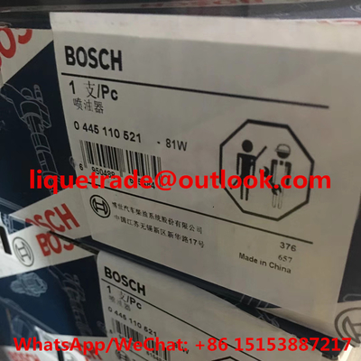 CHINA Inyector común 0 del carril del INYECTOR 0445110521 de BOSCH 445 110 521 proveedor