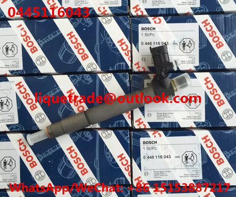CHINA Inyector común AUTÉNTICO 0 del carril del INYECTOR 0445116043 de BOSCH 445 116 043, 0445116043 proveedor