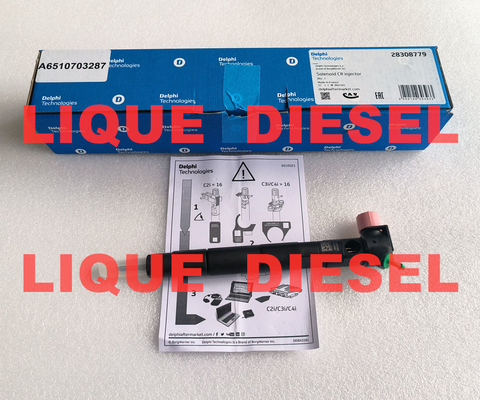 Delphi inyector de combustible 28308779 A6510703287 6510703287 inyector de tren común proveedor